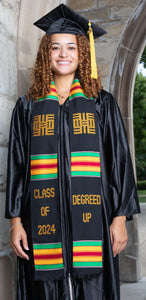 AF18-CLASS OF 2024 KENTE STOLE-"KNOWLEDGE, LIFELONG EDUCATION"