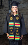 AF3 - Class of 2026 African Graduation Stole | Scales of Justice