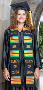 AF6-CLASS OF 2024 KENTE STOLE-"ROYALTY, KEY TO SUCCESS, WEALTH AND RICHES"
