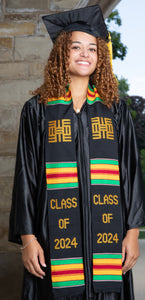 AF9-CLASS OF 2024 KENTE STOLE-"KNOWLEDGE, LIFELONG EDUCATION"